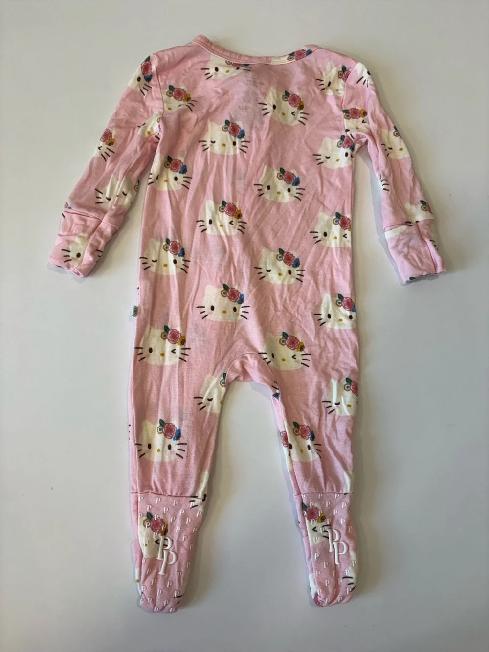 Posh Peanut x Hello Kitty Pink Zippy Footed One-Piece 0-3Months